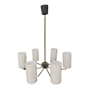 Lustre en perspex à 6 bras de