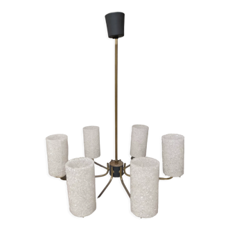 Perspex chandelier with 6 arms of light 1960s