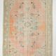 9x10 Soft Peach Turkish Vintage Rug, 186x287 Cm