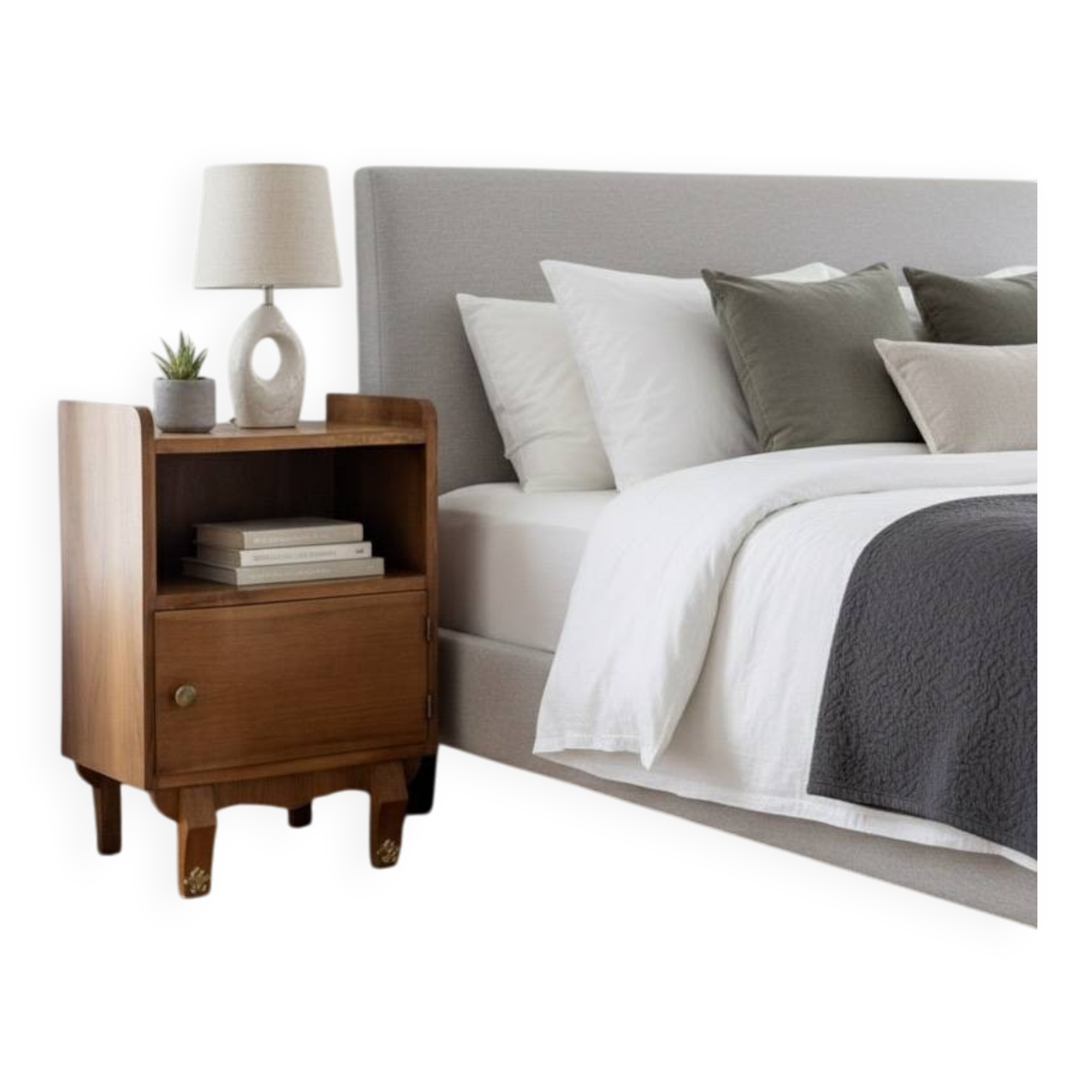 Magnificent Vintage Art Deco Bedside Table from the 1940s | Nightstand to Restore