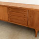 Large Danish vintage row in blond teak from the 60s