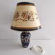 Grande lampe à poser faïence de Gien abat-jour d'origine - Renaissance
