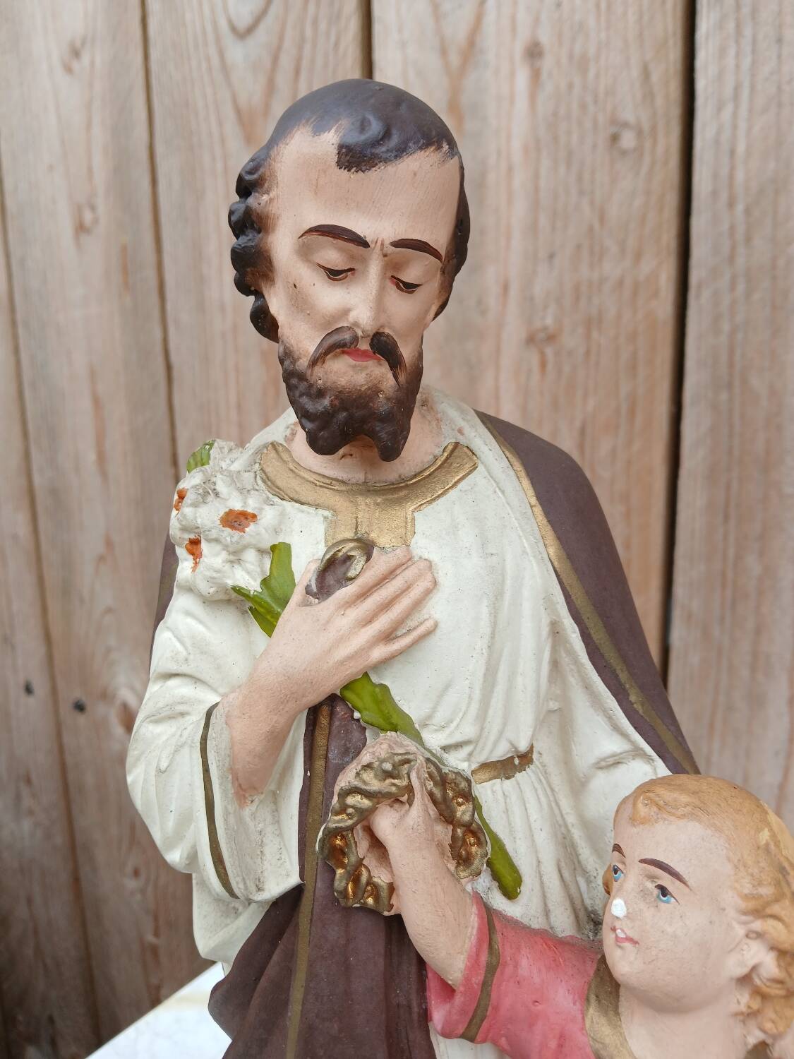 Plaster statue of Saint Joseph