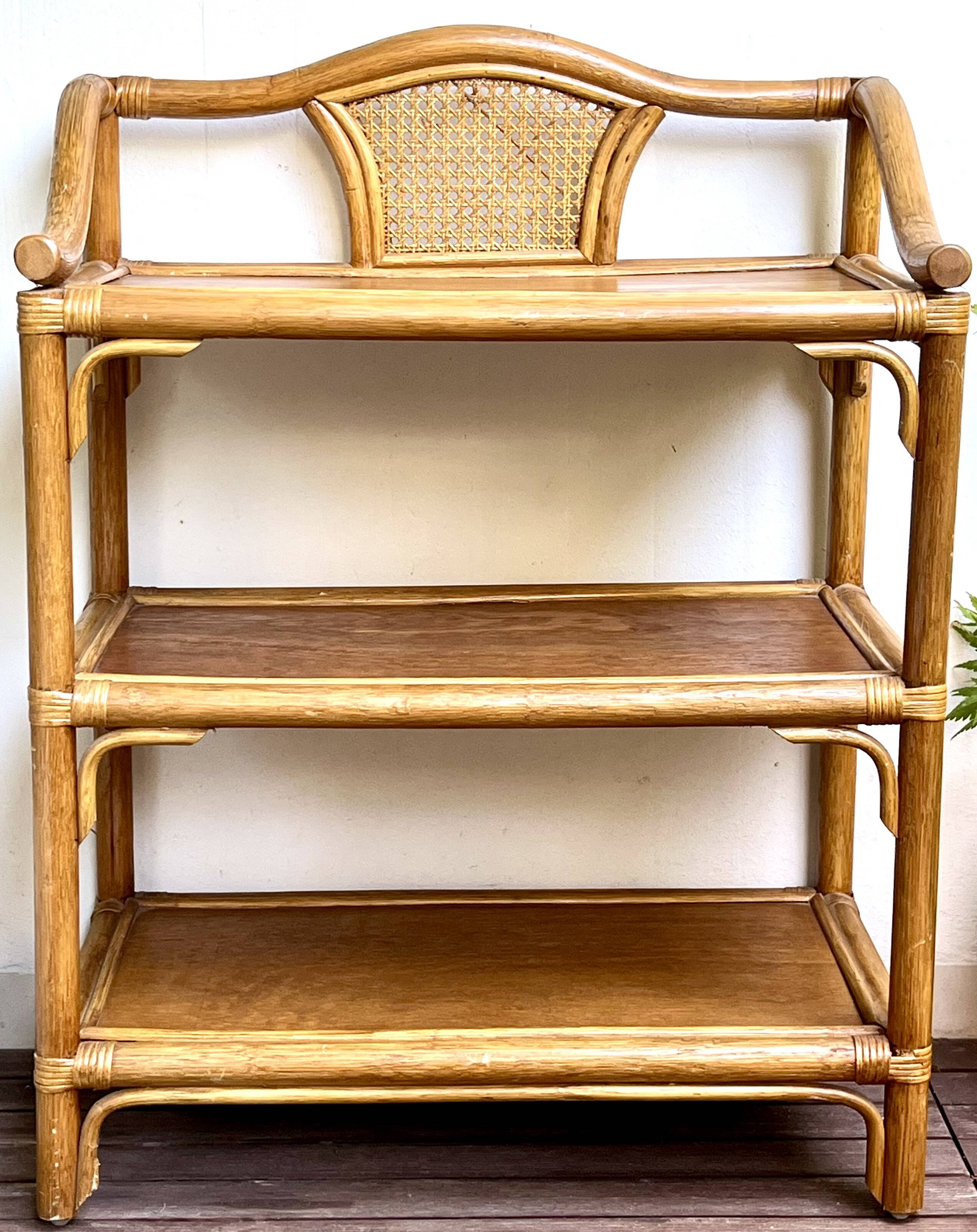 Rattan & cane side table - Very good condition