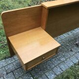 Headboard with bedside suspended 1960 vintage