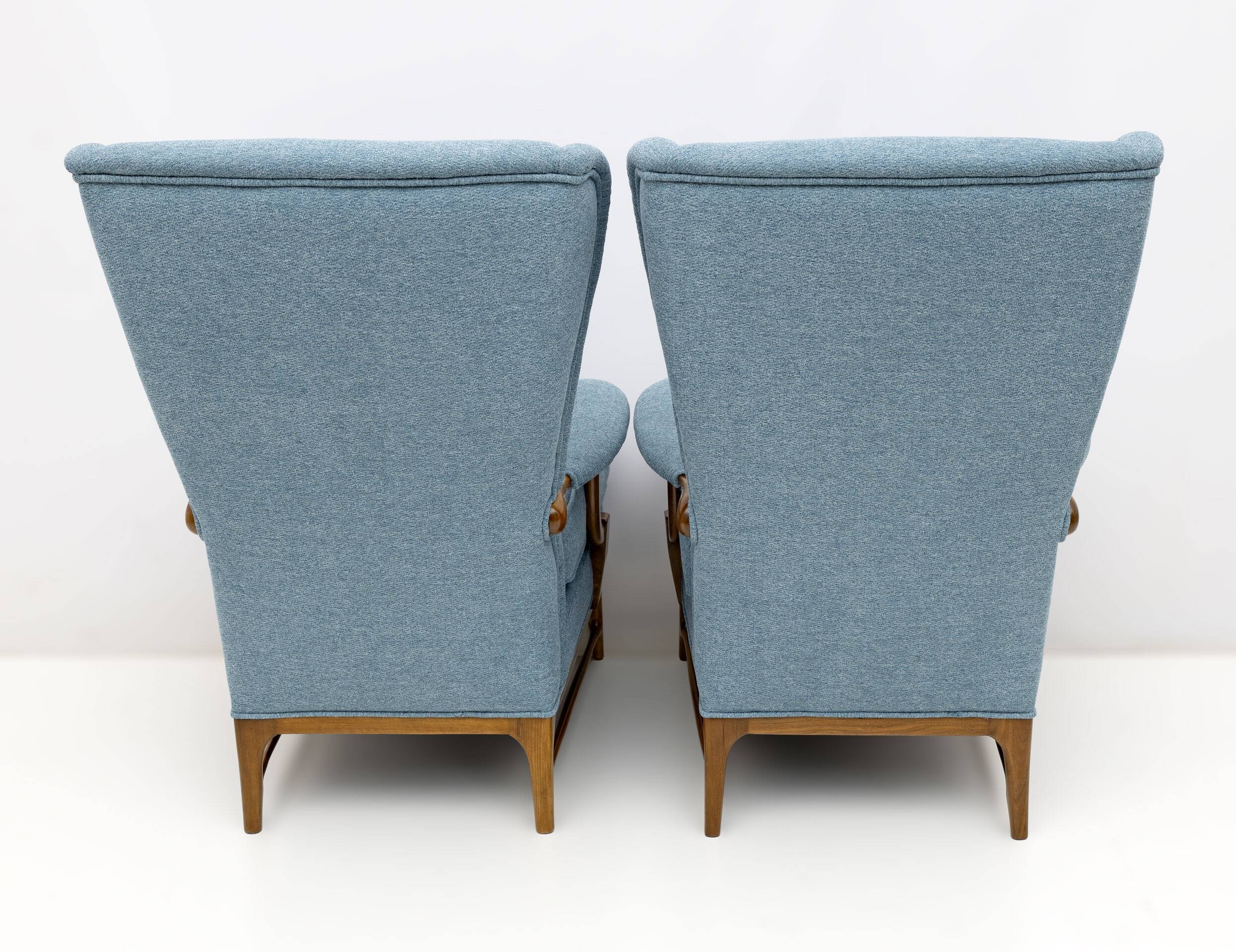 Pair of Paolo Buffa Mid-Century Modern Italian Bouclè Armchairs by Framar