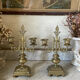 Pair of gilded bronze candlesticks in the Napoleon III style.