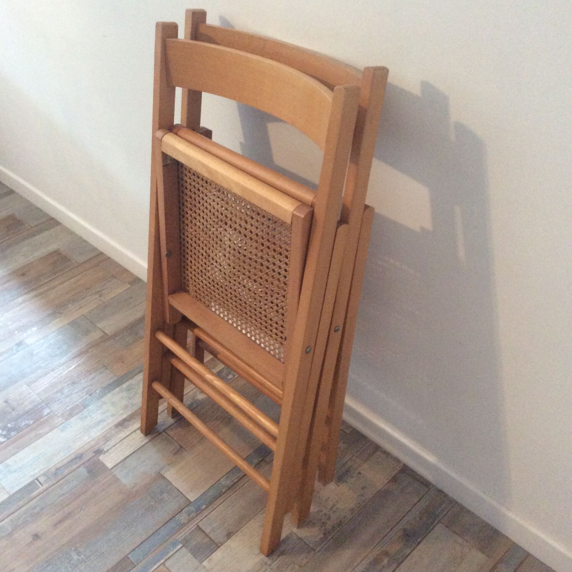 Pair of folding chairs vintage 70s canage