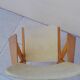 Vintage yellow club armchair year 50 60