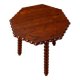 Table d'appoint tripode victorienne antique en chêne, XIXe siècle