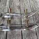 Paire de bougeoirs cristal Schneider en forme de pirogue