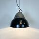 Vintage Black Enameled Hanging Lamp, 1930s