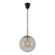 Small Limburg chrome pendant light with clear glass globe, Germany, 1970s.