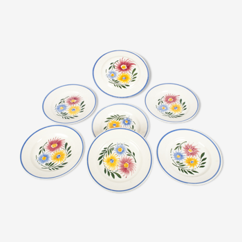 Lot de 7 assiettes Sarreguemines modèle Rustique