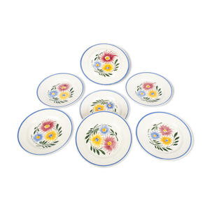 Lot de 7 assiettes sarreguemines