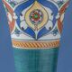 Pair of hand-painted ceramic table lamps in Dutch Art Nouveau–Art Deco style, 1910–1917.