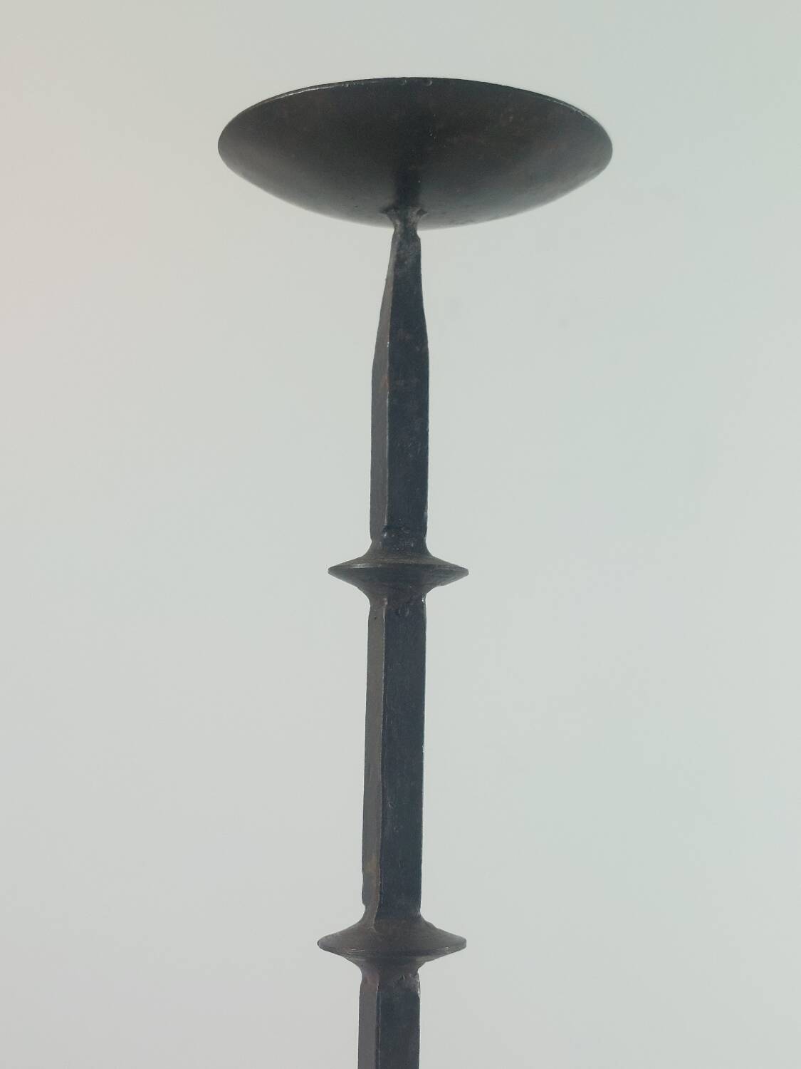 Vintage brutalist table candlestick handmade
