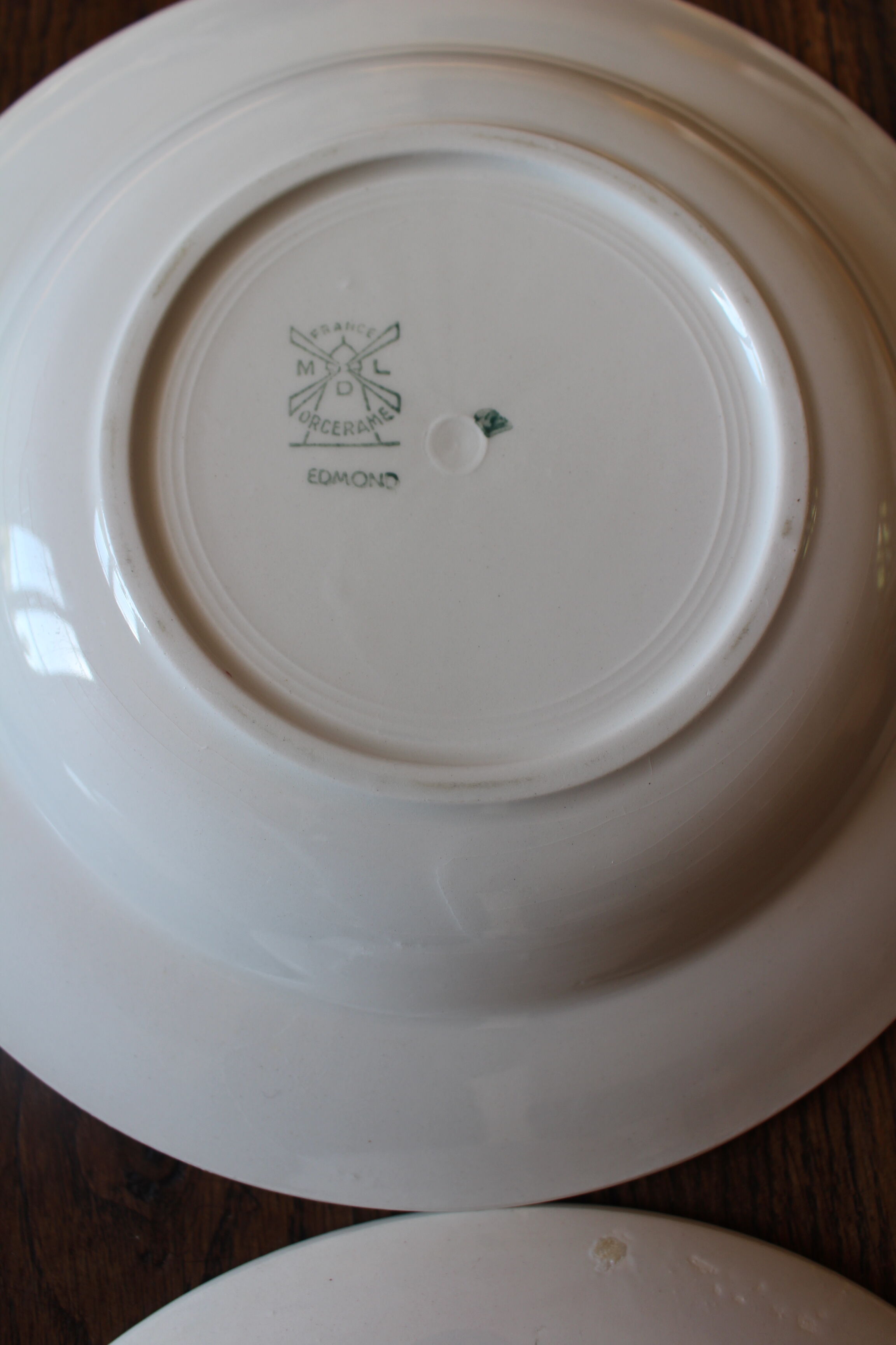 Lot 4 hollow plates mismatched art deco Badonviller Digoin