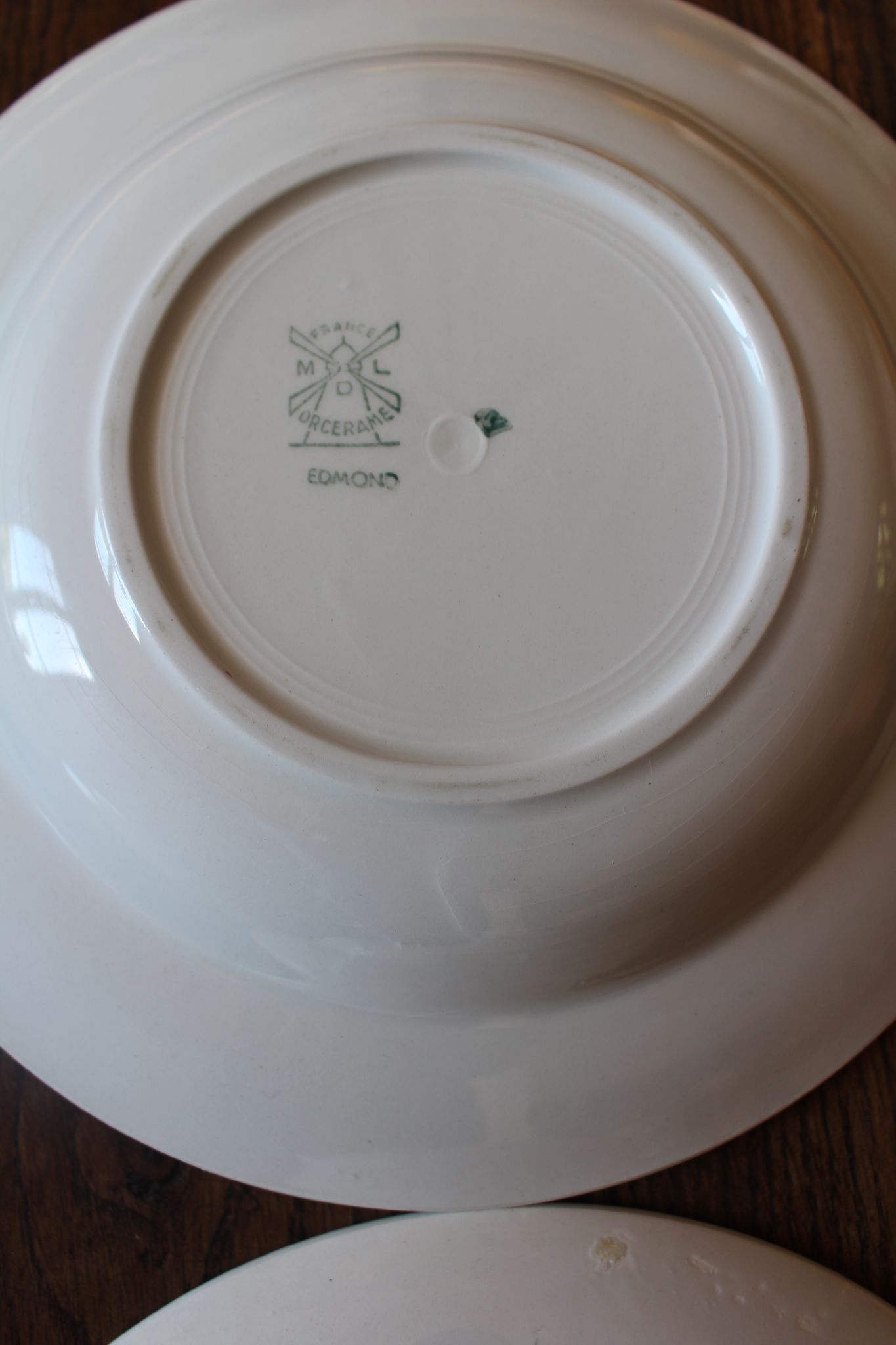 Lot 4 hollow plates mismatched art deco Badonviller Digoin