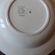 Lot 4 hollow plates mismatched art deco Badonviller Digoin