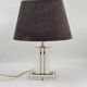 Vintage table lamp in lucite and brass, cream lacquered column.