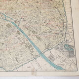 Old map of the city of Paris, 1911