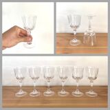 White wine glasses - Cristal d'arques - Auteuil model - Vintage