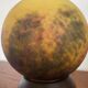 Yellow, round art deco table lamp. Art d'France