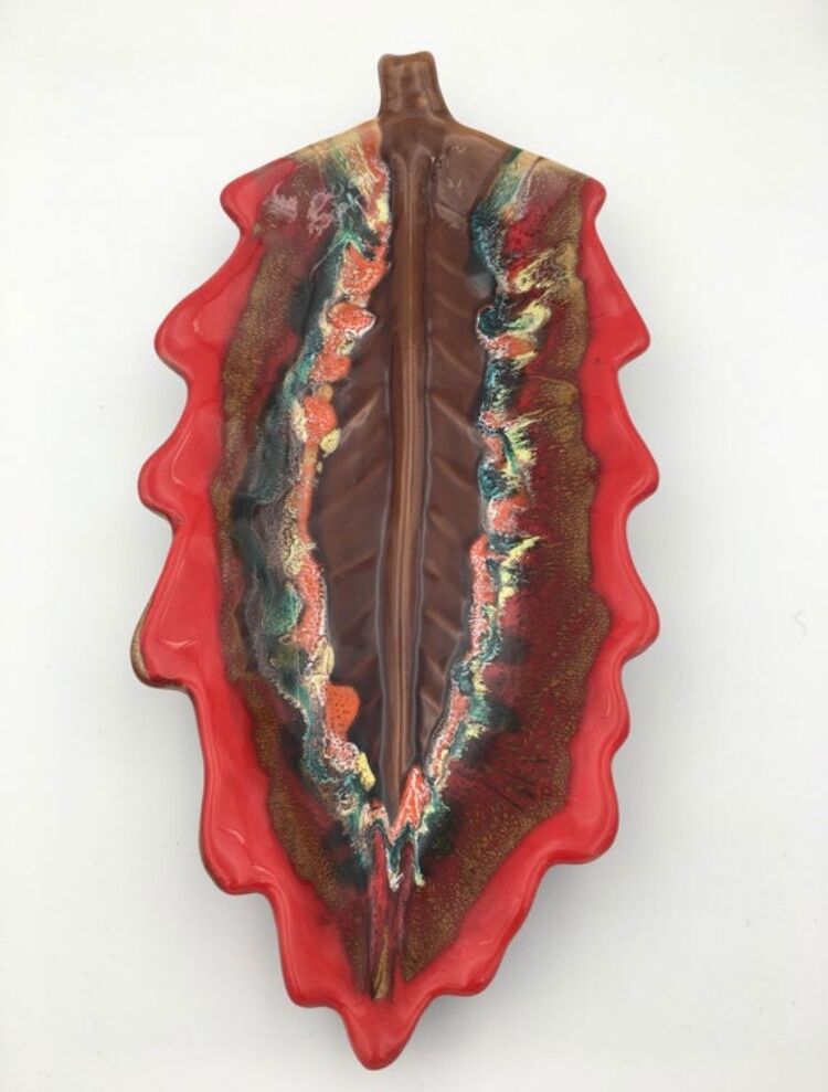 Glazed earthenware cup, signed Vallauris, France 1960s