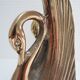 Pair of bookends vintage brass swans