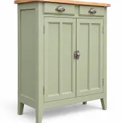 Renovated khaki Art Deco Parisian buffet in beech.