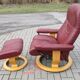 Armchair with Footstool, Stressless, Switzerland, 1970s