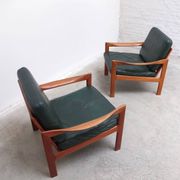 Paire de fauteuils danois par Illum Wikkelsø pour Niels Eilersen, années 1960.