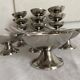 Stainless steel ice cream cups and spoons, 1960s-70s, original boxes.