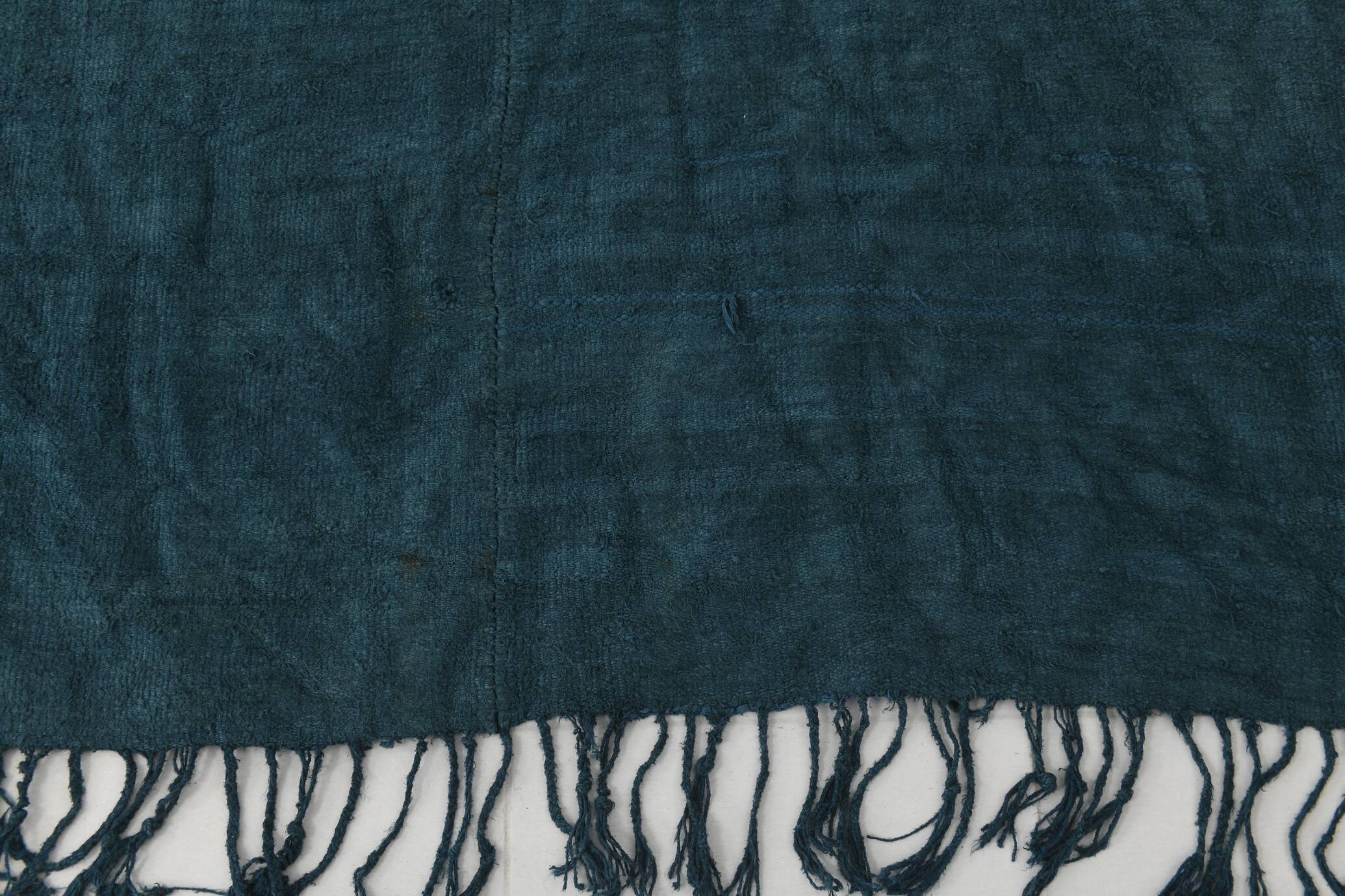 5x8 Midnight Blue Anatolian Turkish Kilim Rug, 157x230 Cm