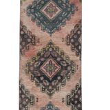 Vintage turkish rug from oushak, hand-woven 90x492 cm