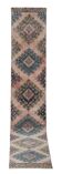 Vintage turkish rug from oushak, hand-woven 90x492 cm
