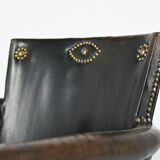 Otto Schulz leather club chair, for Boet. Sweden, C.1940