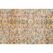 Vintage Turkish handmade wool cotton orange rug 147x251