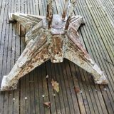 Old cast iron art-deco garden table