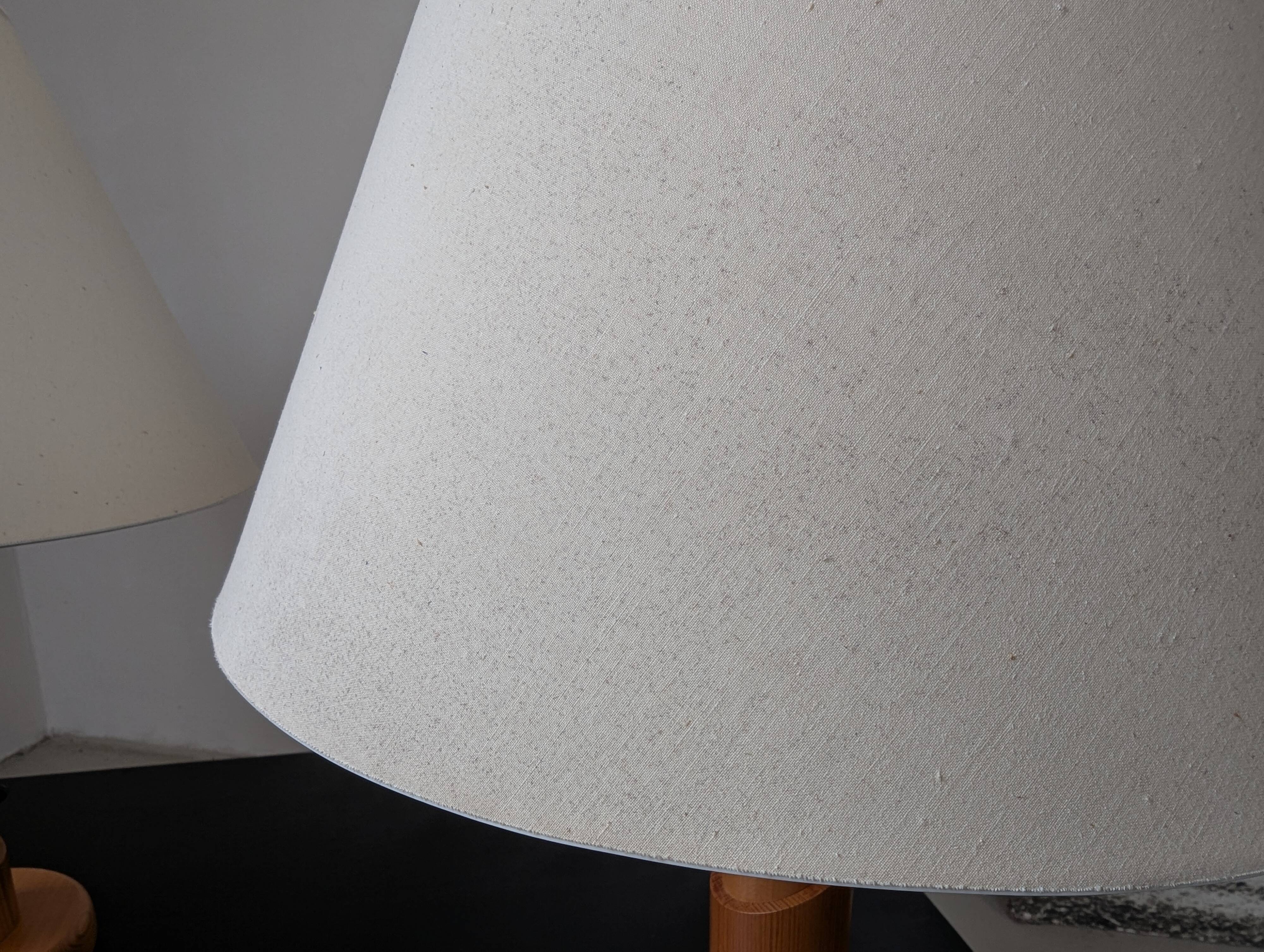 Pair of pine lamps, 1980s