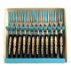 Box of 12 vintage fruit cocktail snail forks
