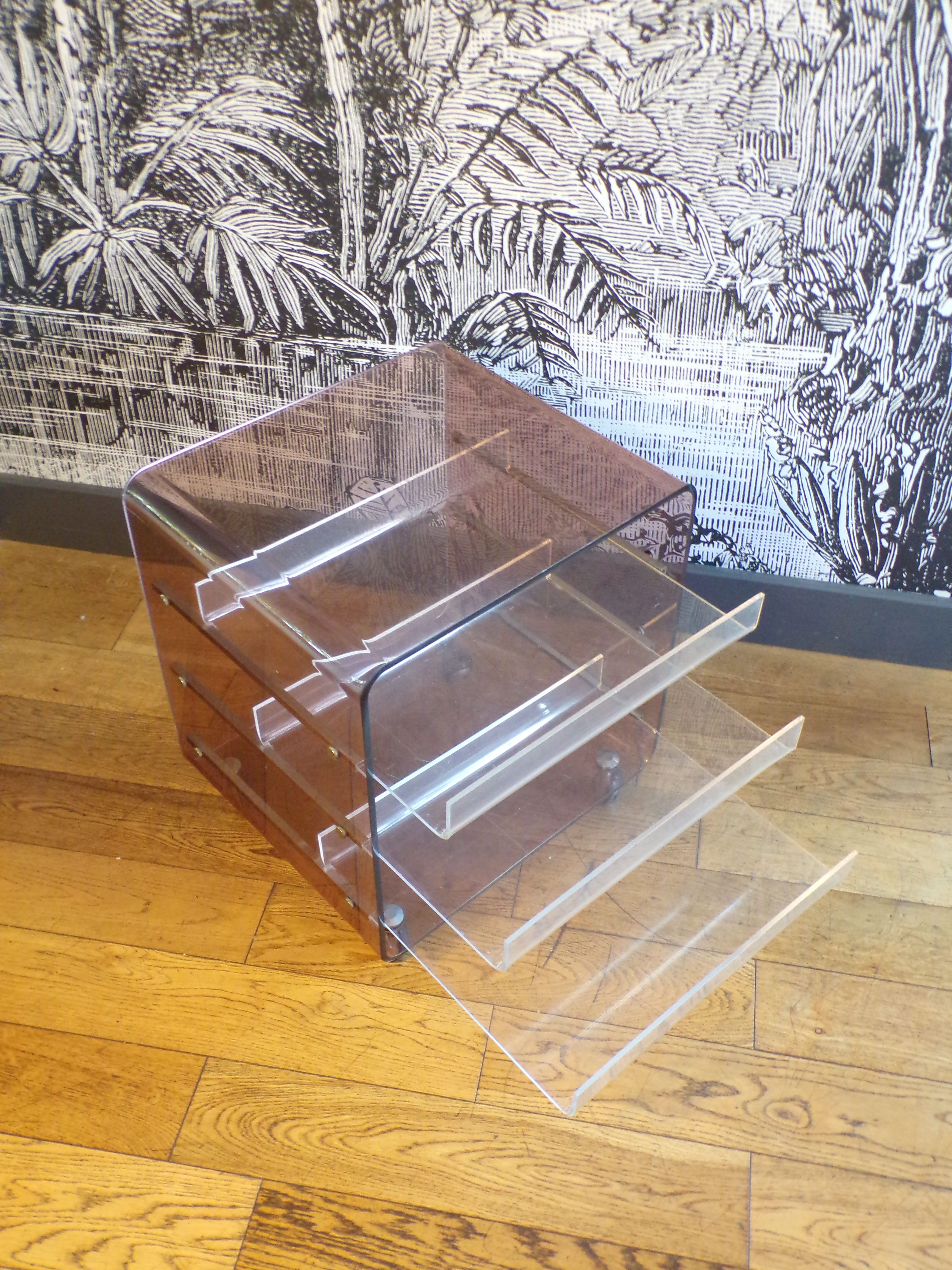 Michel Dumas vinyl cabinet in plexiglass
