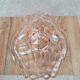 Vintage pink glass catchall / ashtray, hands joined.