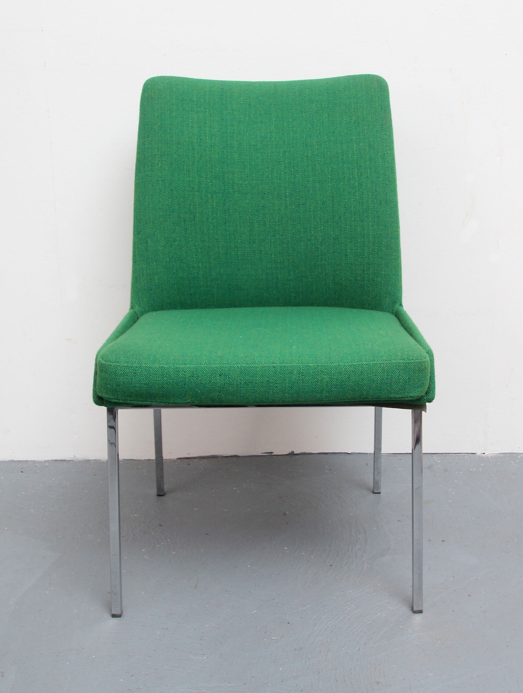 1960s Green and Chrome Mauser Chair