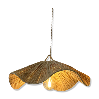 Hanging lamp lampshade wave flower raffia oda - s d50 cm