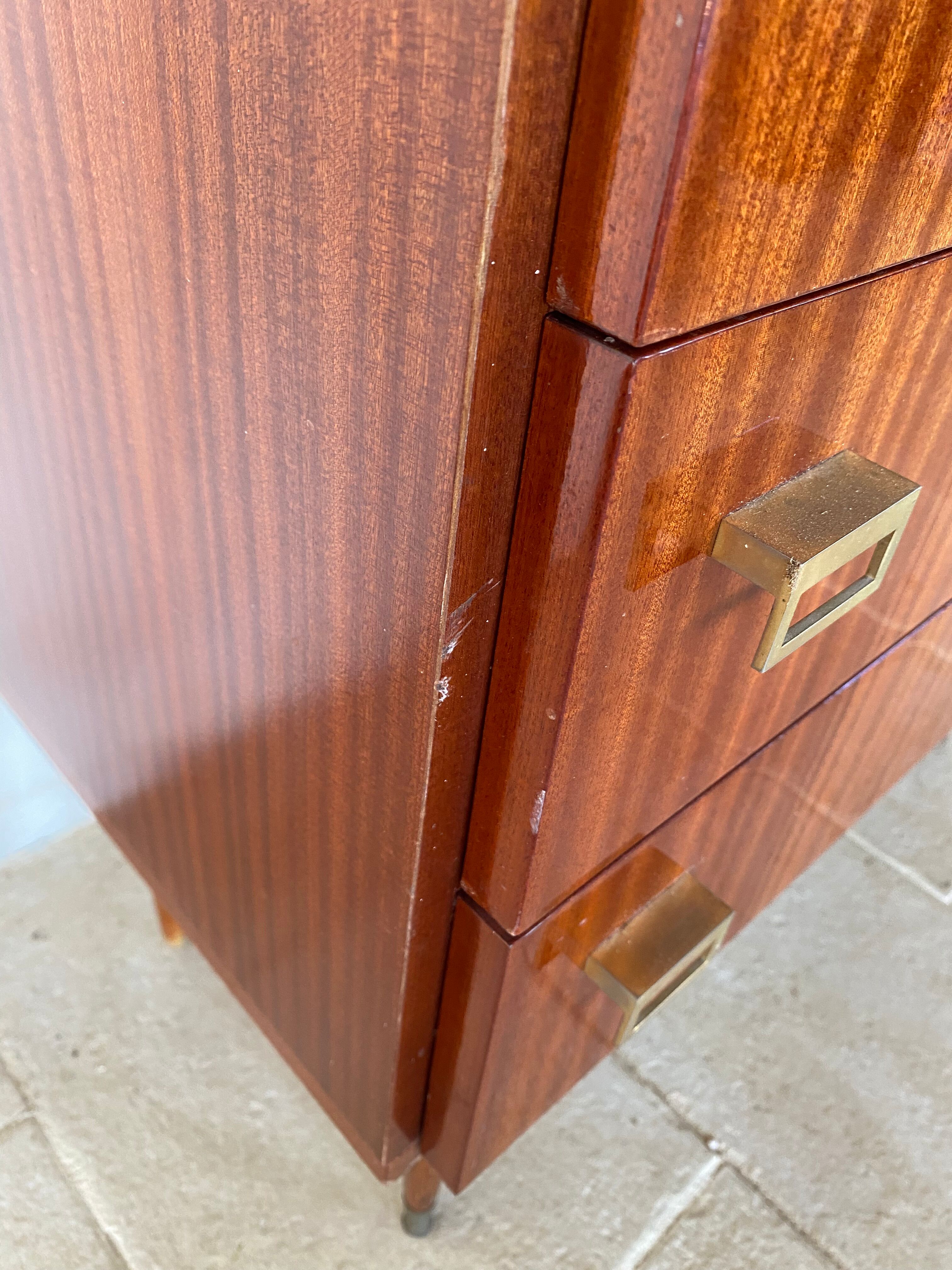 Vintage secretary with light