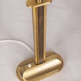 Lampe de table vintage années 1960 laiton doré et verre design italien