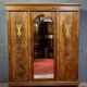 Large antique mahogany wardrobe with mirror – Empire style / 20th century