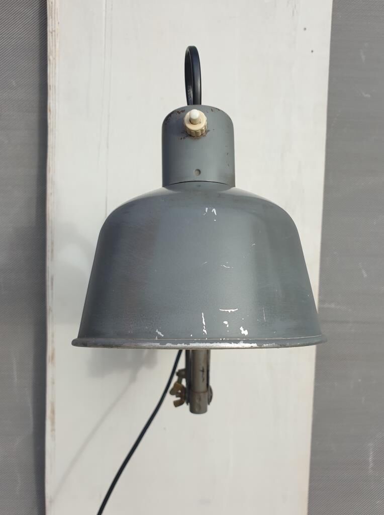 Workshop accordion lamp grey metal